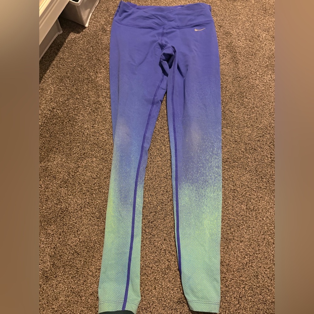 Nike Leggings in Blue and Green Ombre